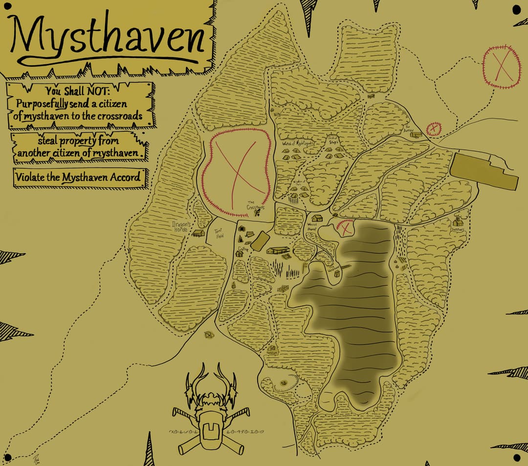 A map of Mysthaven